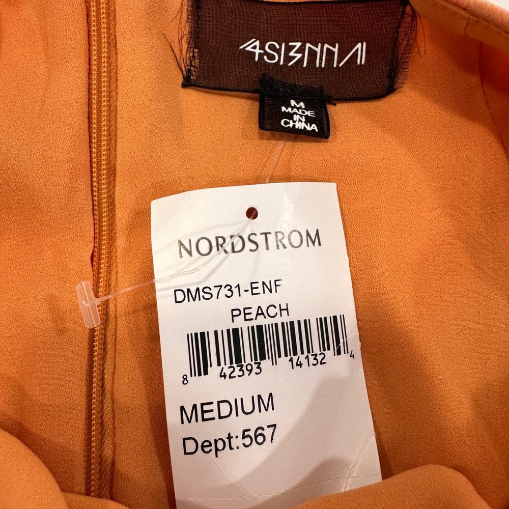 4SI3NNA Orange Midi Dress - Picture 8 of 10